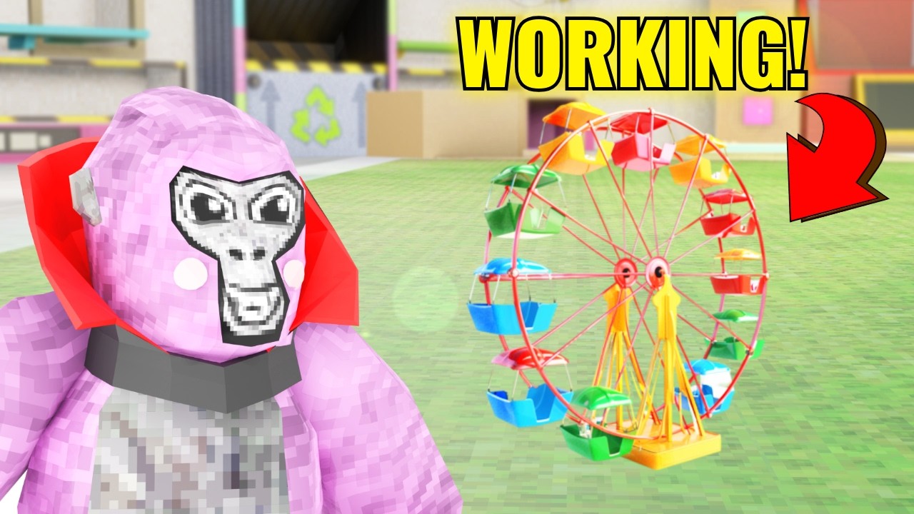 Я построил РАБОТАЮЩИЙ тематический парк из блоков Gorilla Tag Monke!