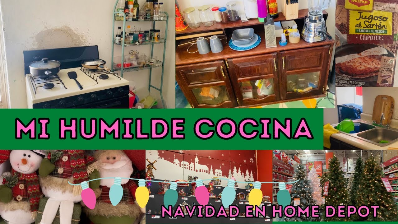 TOUR POR MI COCINA HUMILDE 🏠 + HOMEDEPOT NAVIDAD 🎄