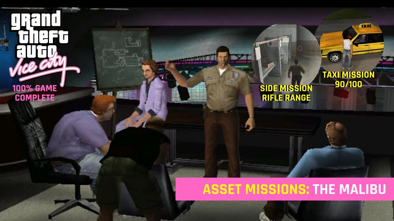 GTA VICE CITY | THE MALIBU - BANK HEIST | SUB PT-BR & EN | ASSET MISSIONS | 100% COMPLETE