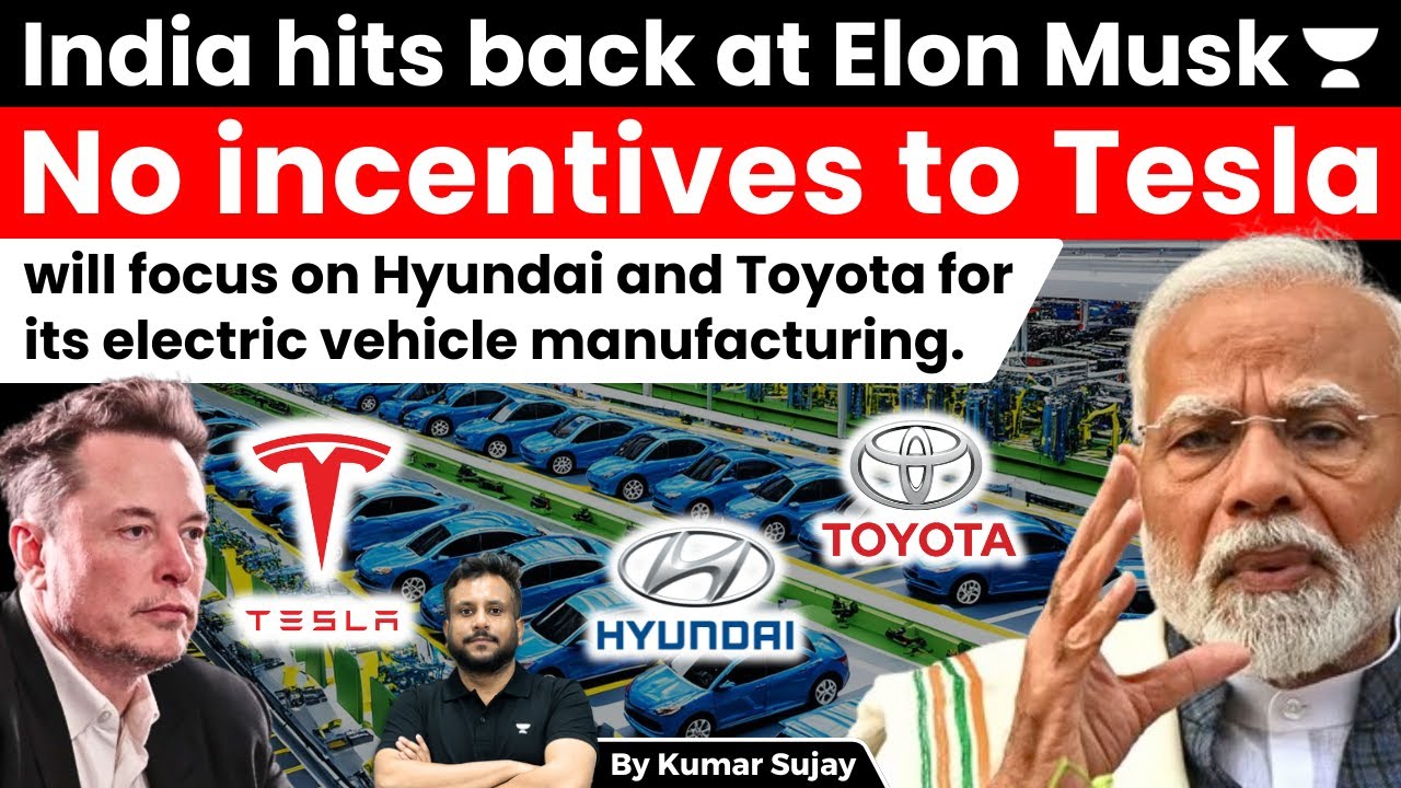 India to expand EV manufacturing incentives after Tesla disappointment
