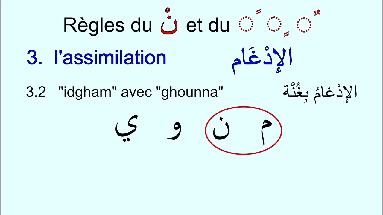 Règles de récitation   Noun Sakina et Tanween    tajwid 2
