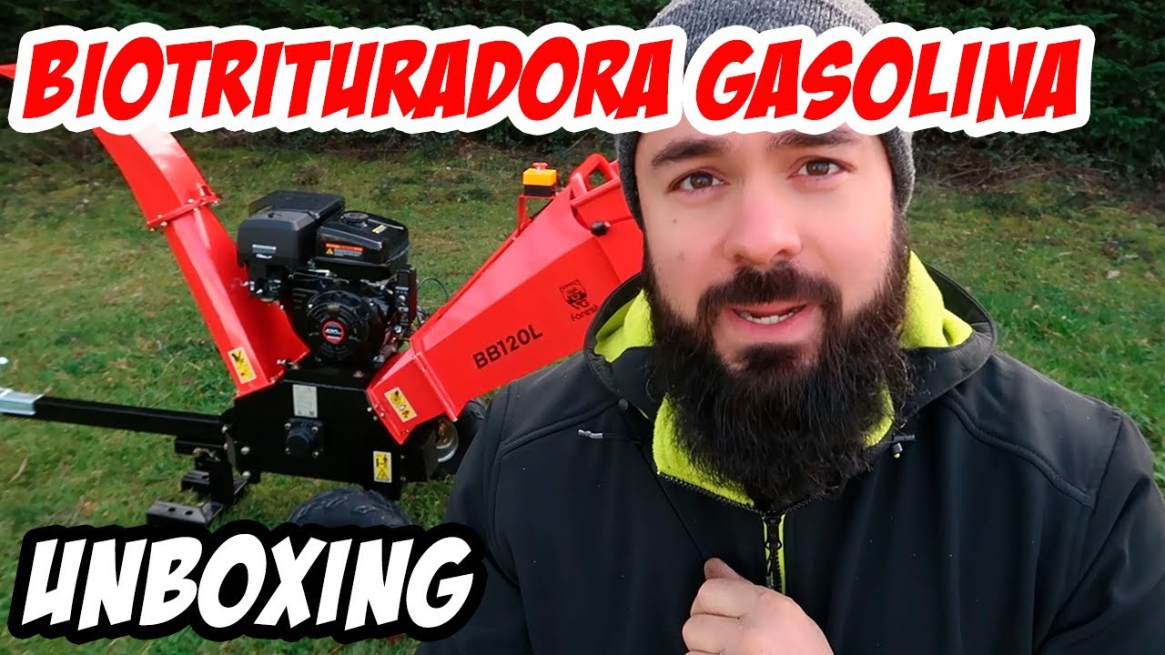 BIOTRITURADORA GASOLINA BB120L | Unboxing y prueba | La trituradora de ramas a gasolina SUPERVENTAS!