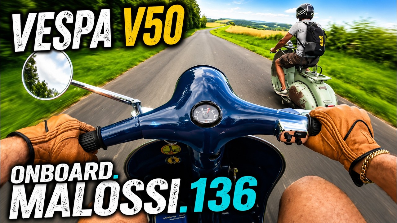 Vespa V50 | 54 x 57,5 | Egig Superbanana | Malossi 136 | Onboard