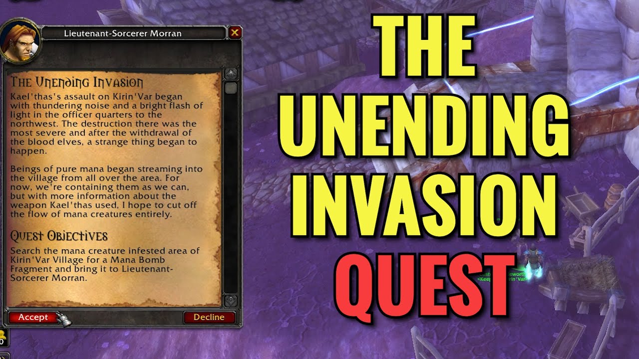 The Unending Invasion Quest (WoW TBC)