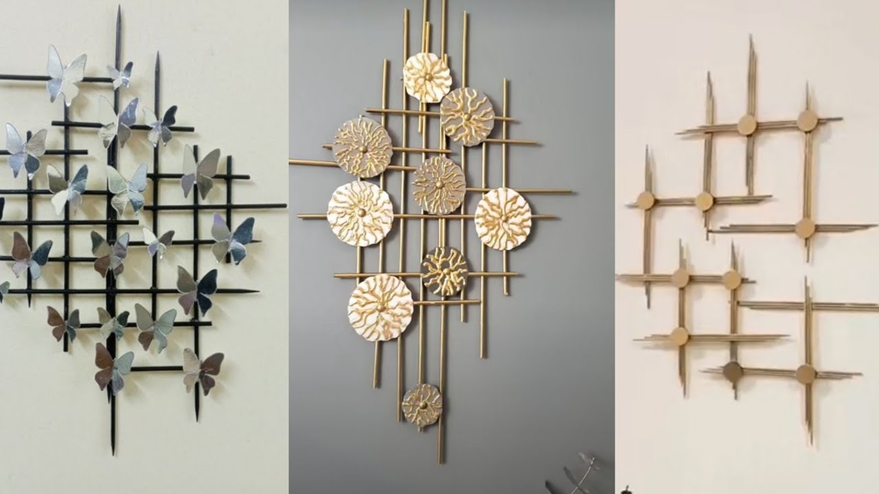 DIY wall decor ideas / Wall decor ideas with sticks and mirror/ easy wall decor