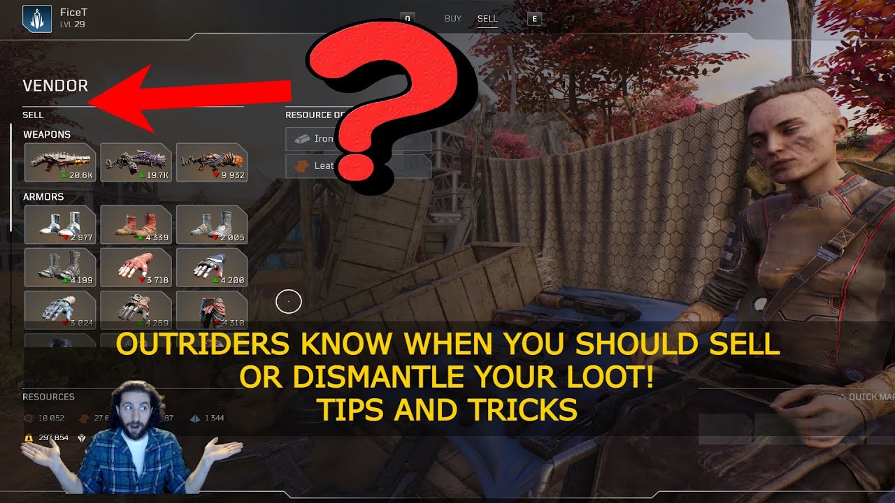Outriders When to Sell or Dismantle Gear | Beginners Guide | Tips and Tricks | Crafting System