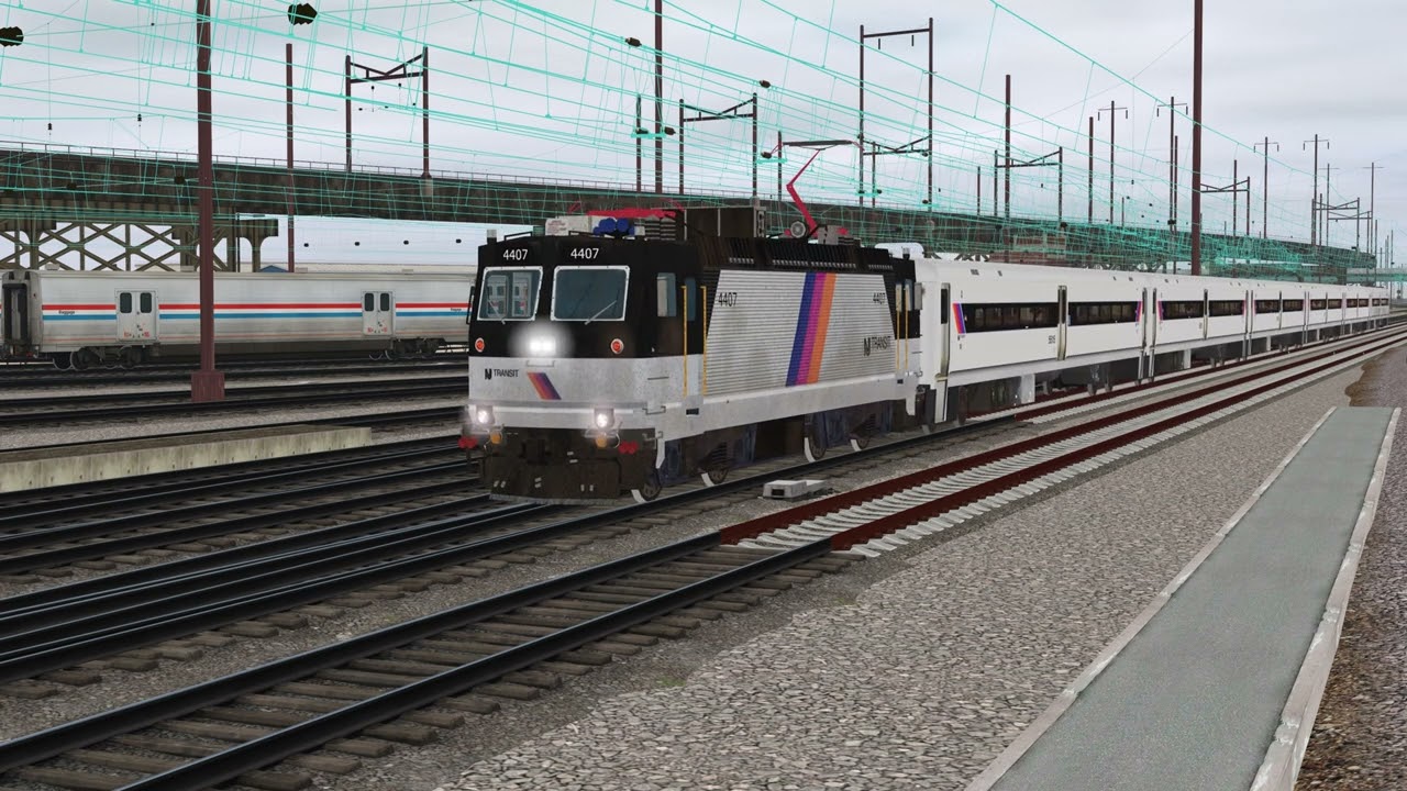 NJT - New Jersey Transit ALP-44 & Amtrak's AEM-7s TRS 22