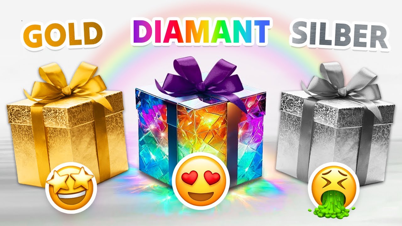 W&auml;hle Dein GESCHENK ...! 🎁 GOLD, DIAMANT oder SILBER ⭐💎🔘