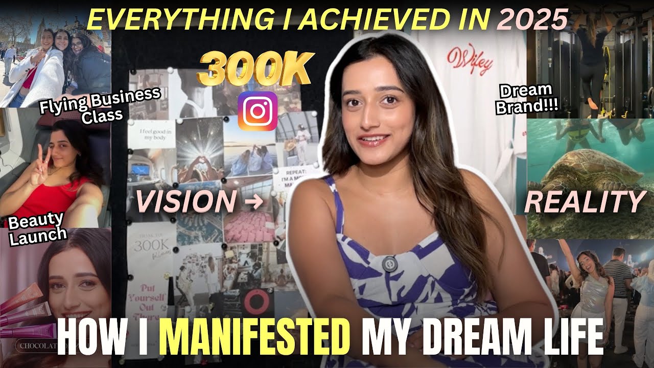 My 2025 Vision Board *REVIEW*! What all did I achieve? 🥹✨ | Aashi Adani