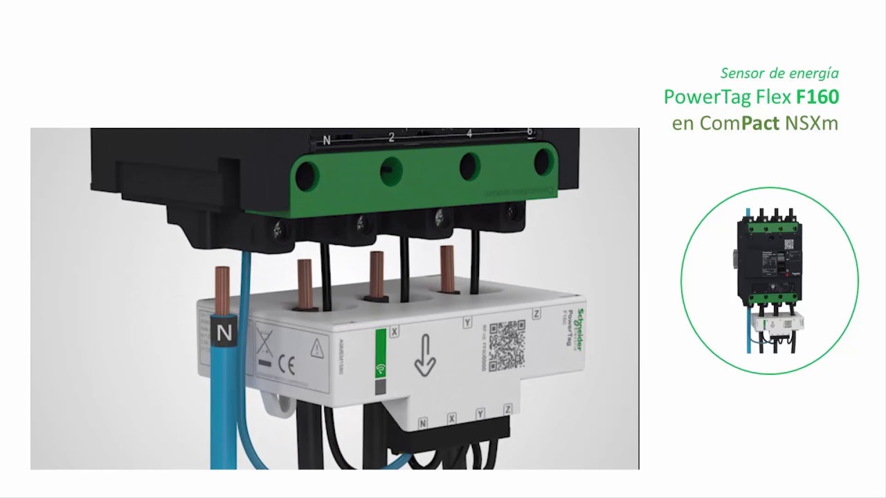 Sensores de energía PowerTag Flex F160 - Cómo conectarlo