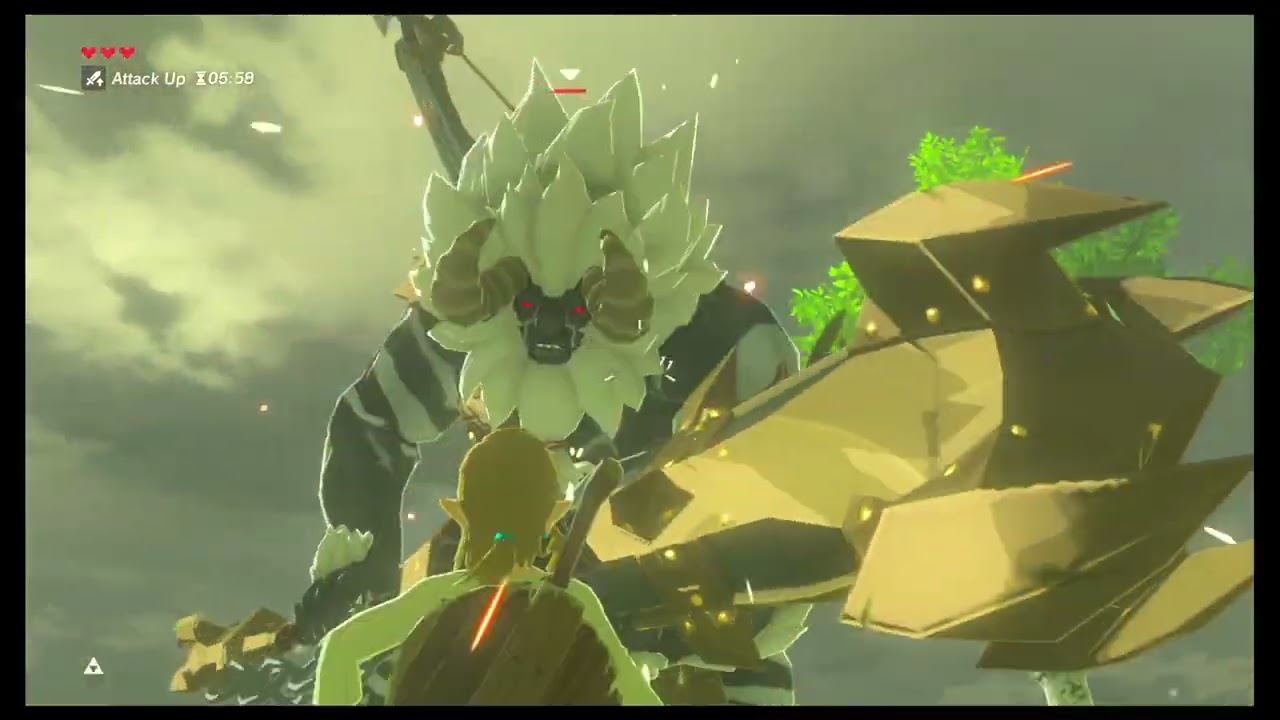 TRYING! to beat the Great Plateau Lynel with a Tree Branch #shorts #zeldabreathofthewild