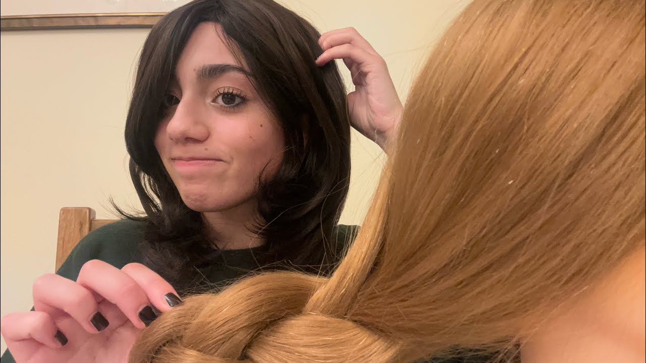 ASMR| Weird/Awkward girl does your hair in class👩‍🦱 (American accent) Role-play