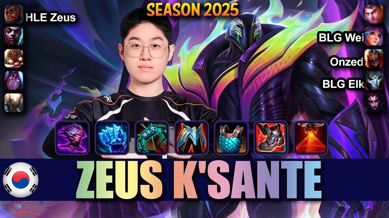 HLE Zeus K'SANTE vs JAYCE Top - Patch 25.09 KR Ranked | lolrec