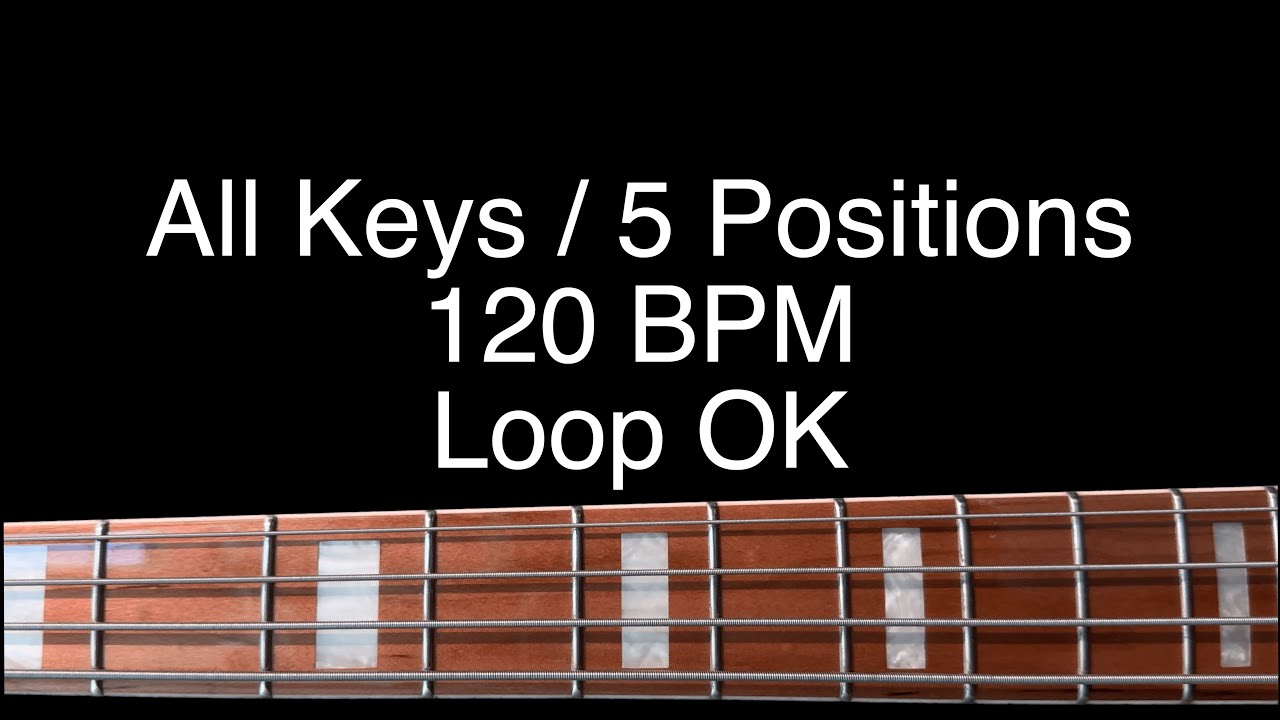 これ流しっぱなしでOK｜All Keys × 5 Positions｜Bass Practice 120 BPM