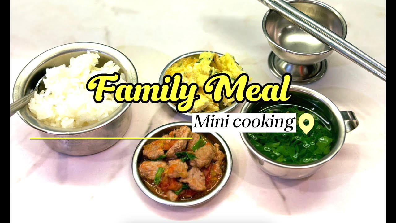 Cooking in miniature | The best little meal | Pork, miniature fried eggs  | ASMR Cooking Mini Food
