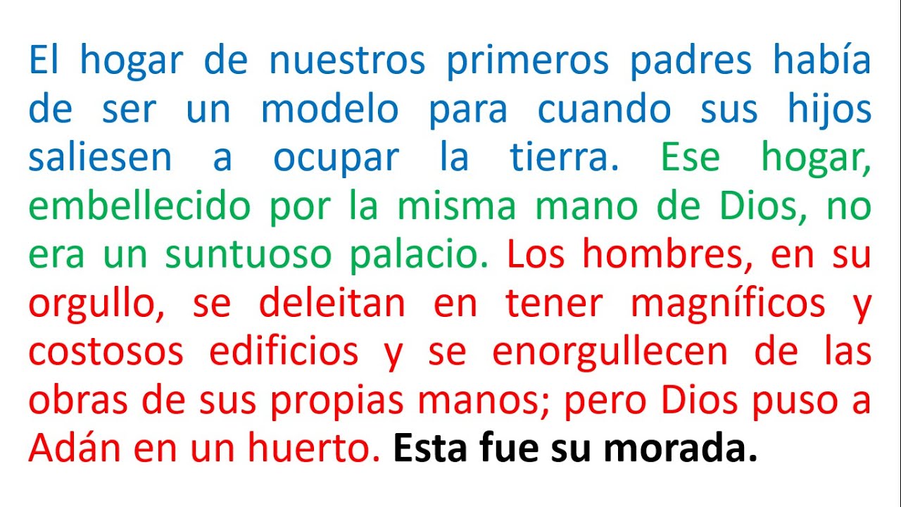 PATRIARCAS Y PROFETAS. Cap.2 - La Creación