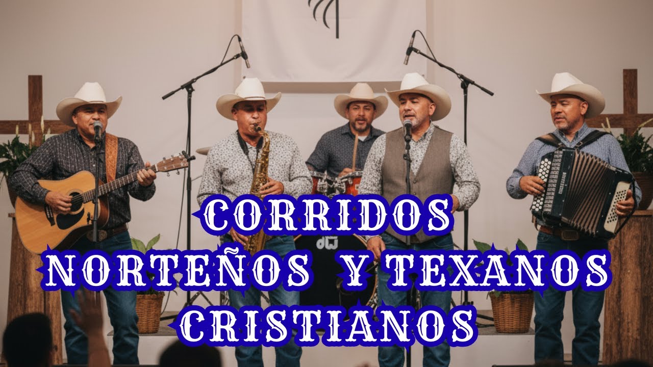20 CORRIDOS CRISTIANOS TEXANOS Y NORTEÑOS CON ACORDEÓN Y SAXOFÓN