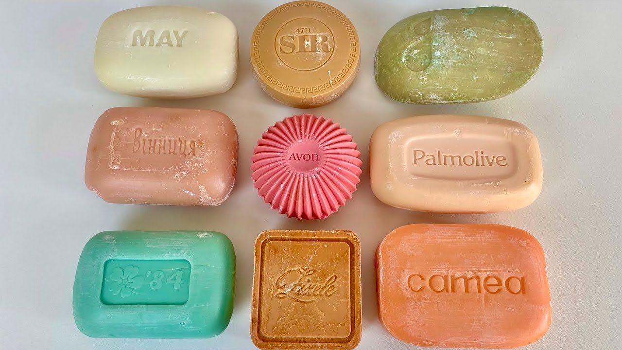 Vintage Soap ASMR. Soap Cutting. Soap Carving. Резка винтажного мыла.