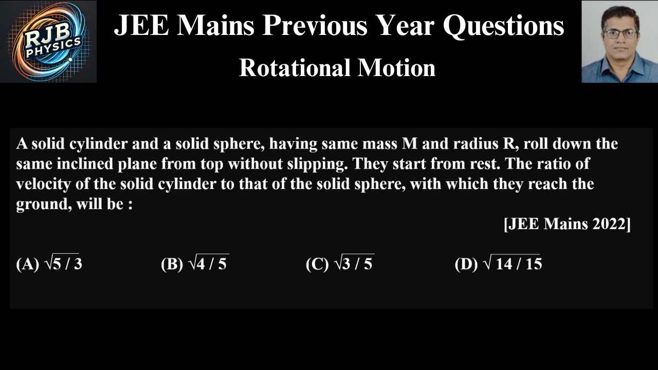 A solid cylinder and a solid sphere, having same mass M and radius R, roll down the same inclined