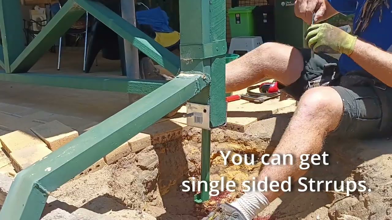 How to replace a rusted patio Stirrup