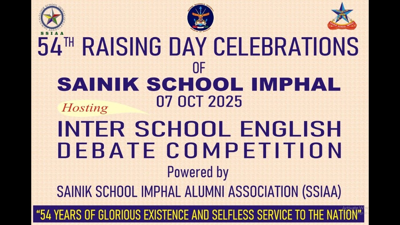 Sainik School Imphal Celebrates 54th Raising Day / Part-1