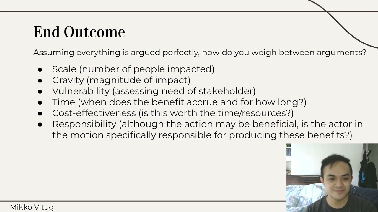 How do you weigh and frame an argument?