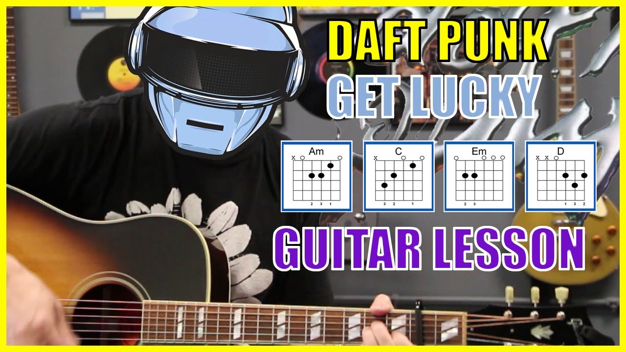 Get Lucky | Daft Punk | Acoustic Guitar Lesson #getlucky #daftpunk #guitar #guitarlesson