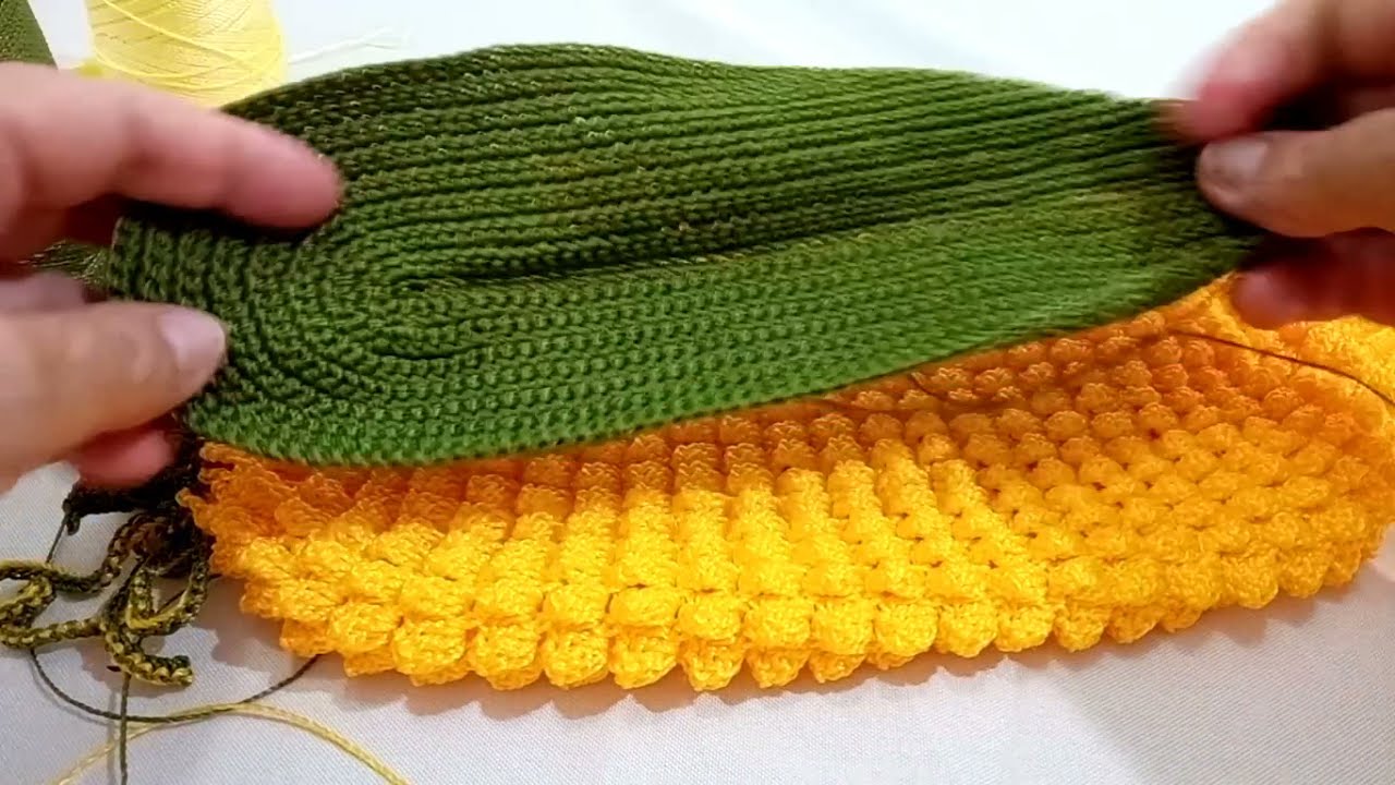 Inovando em crochê: aprenda a fazer um puxa saco de espiga de milho (PARTE 2)