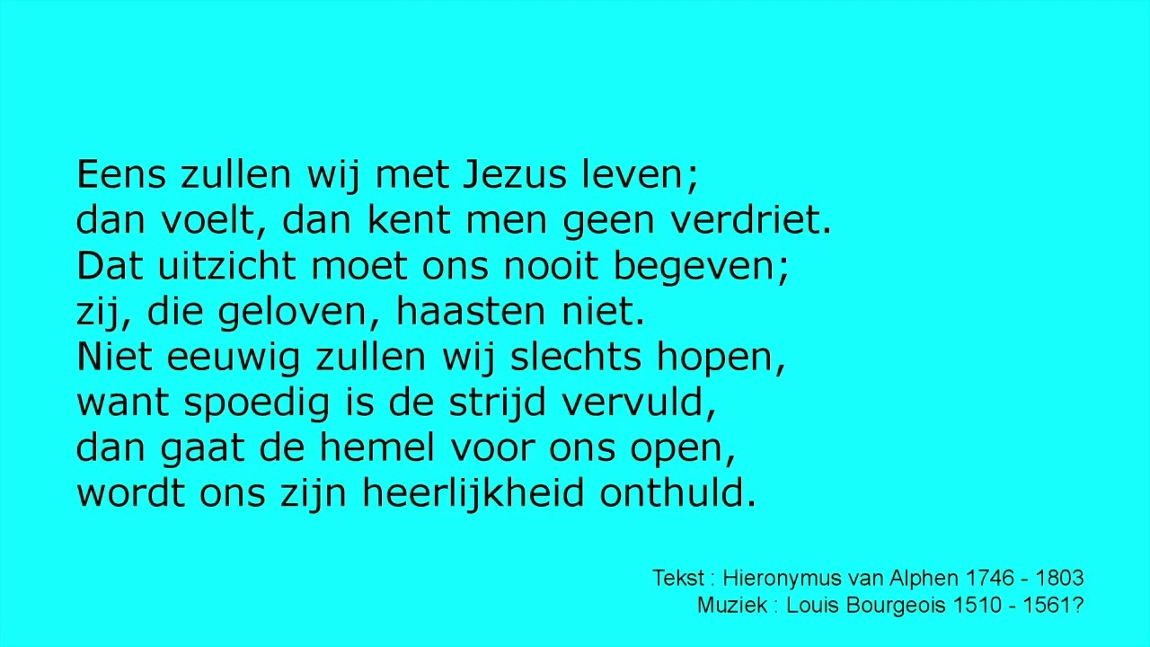 Eens zullen wij met Jezus leven GL 14