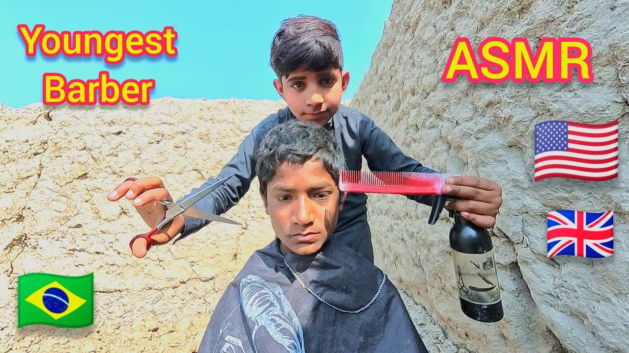 ASMR youngest barber 💈 in the world 🌍 