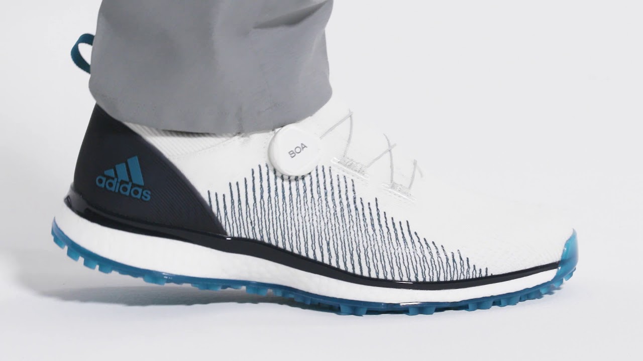 Adidas Forgefiber BOA Golf Shoes - White/Legend Ink