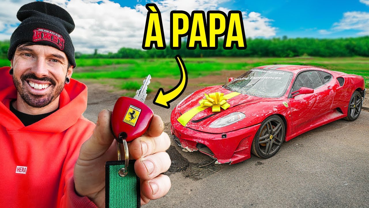 J'AI RECONSTRUIT UNE FERRARI ACCIDENT&Eacute;E ET JE L'AI DONN&Eacute;E &Agrave; MON P&Egrave;RE