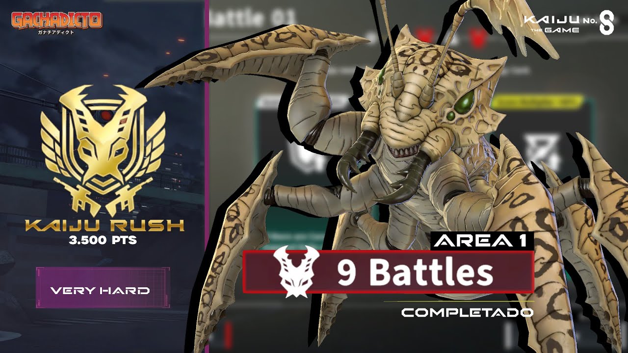 ¡SIN UNIDADES ROTAS! 😱 Kaiju Rush ÁREA 1 COMPLETADO SOLO con Unidades ESTÁNDAR | Kaiju No. 8