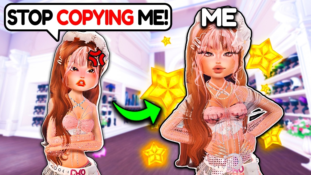 I Copied My Biggest Hater and BEAT HER in Dress to Impress!