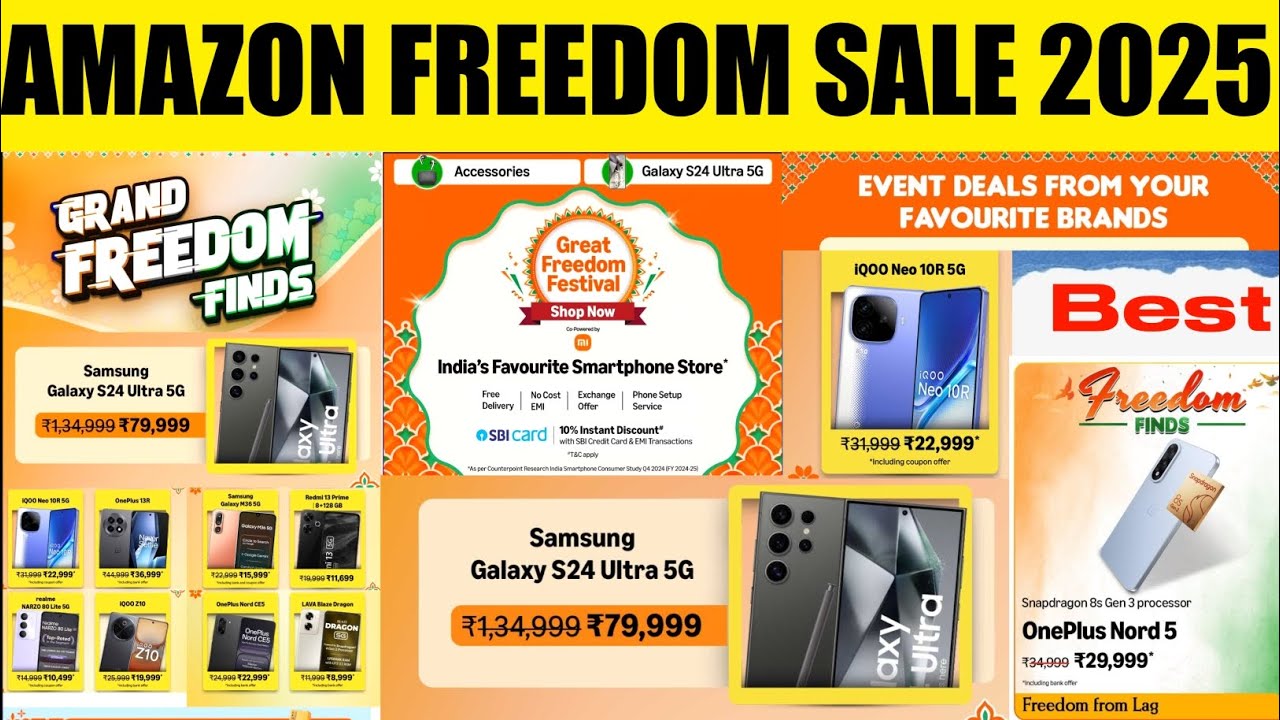 Amazon Great Freedom Sale 2025 🔥 All Smartphone Deals & Discounts!🤑🤑