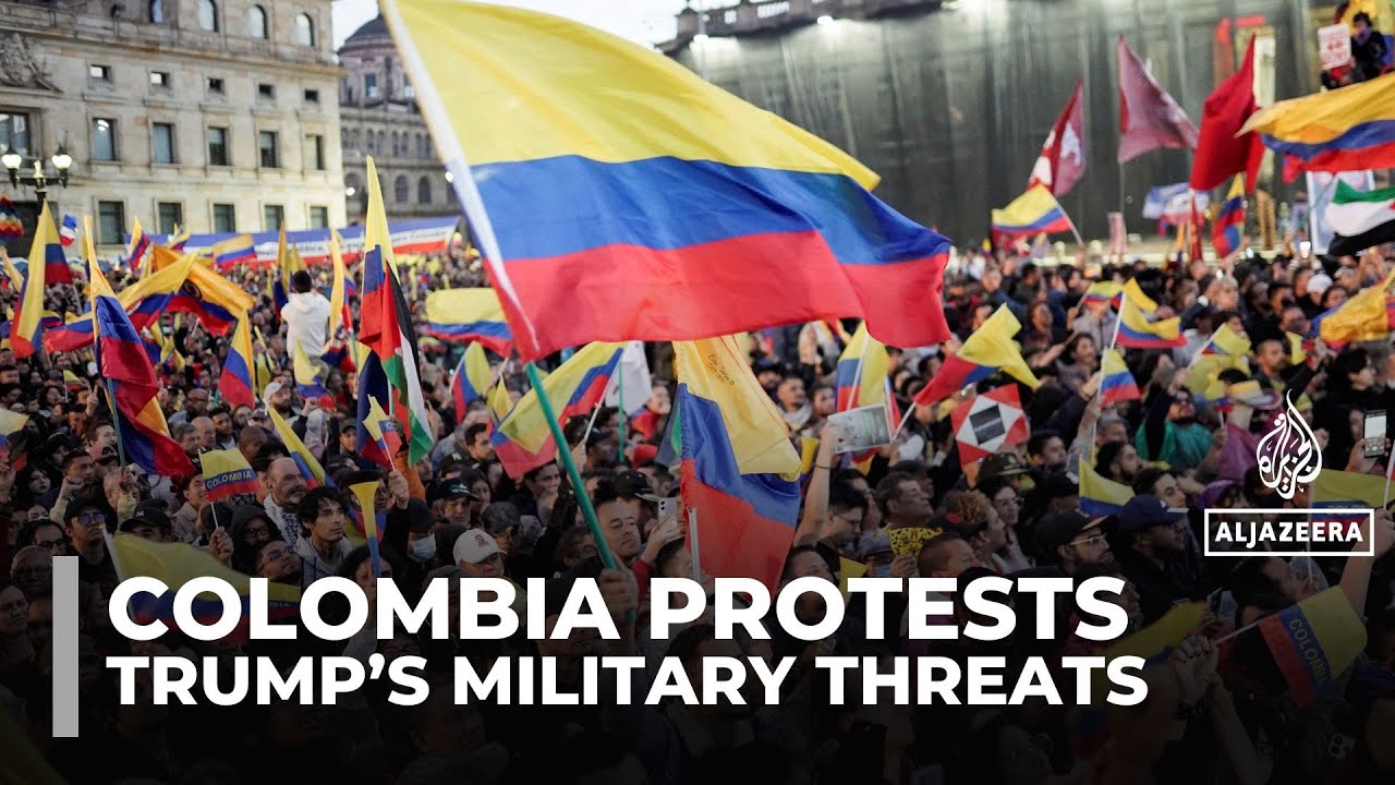 Large protests in Colombia in support of President Petro&rsquo;s stand against US threats