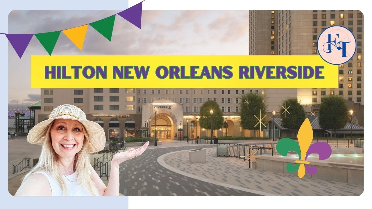 New Orleans- Hilton Riverside Hotel Tour & Premium 2 Queen Room Tour. Pre or Post Cruise Hotel Stay.