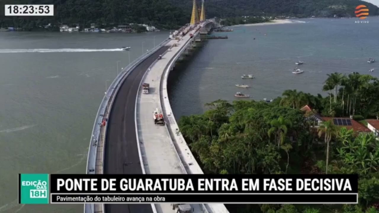Ponte de Guaratuba entra na reta final com início da pavimentação