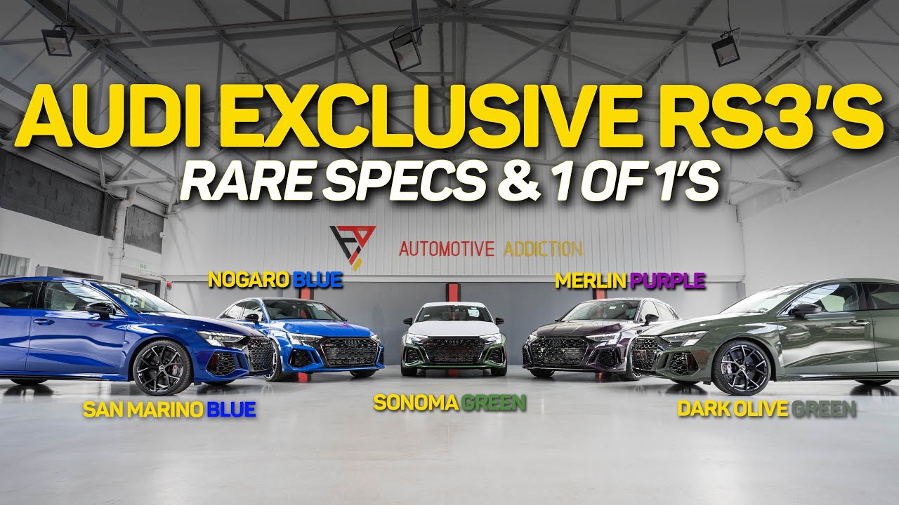 The ULTIMATE COLLECTION of Audi Exclusive RS3 Colours in the UK!!