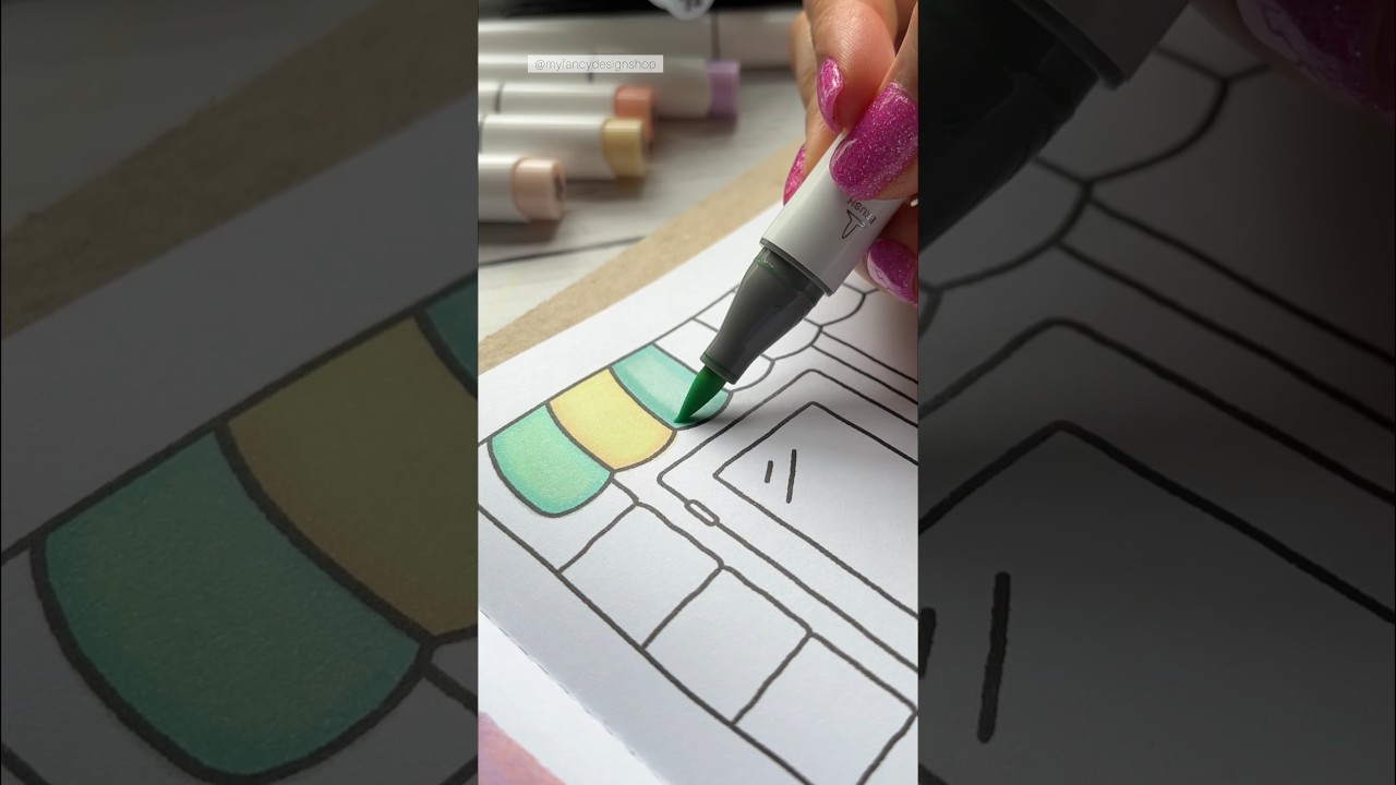 Tip on How I Color with Markers #alcoholmarkers #arttips #coloringbook #ohuhumarkers #coloring #art