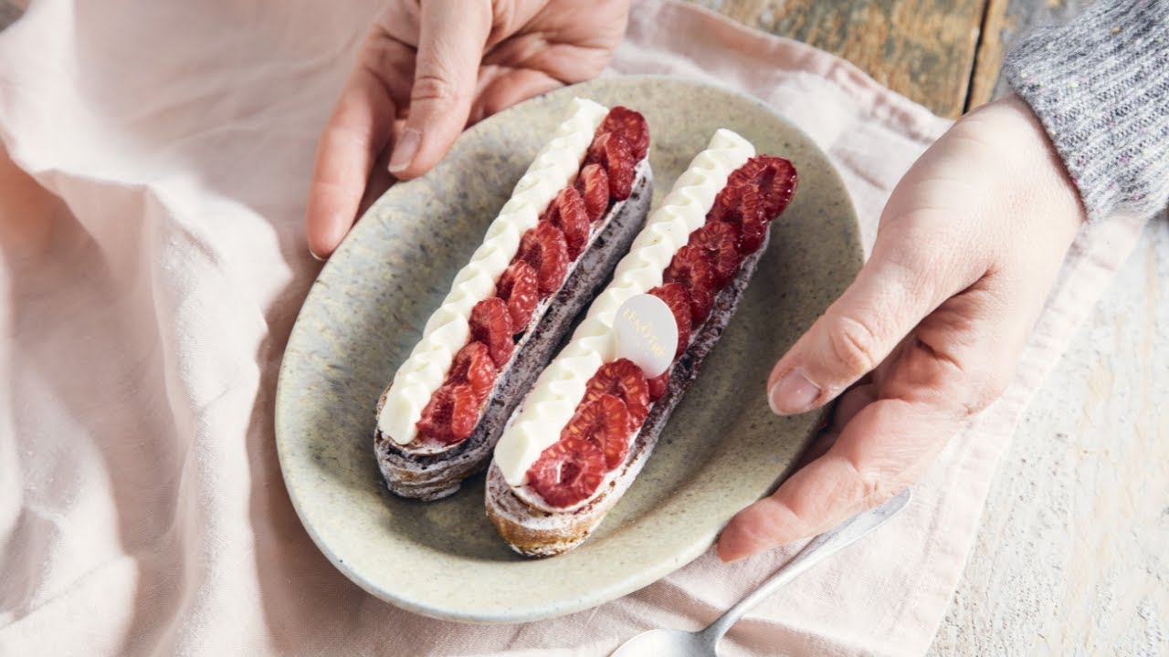 &Eacute;clair gourmand vanille framboise 🤩