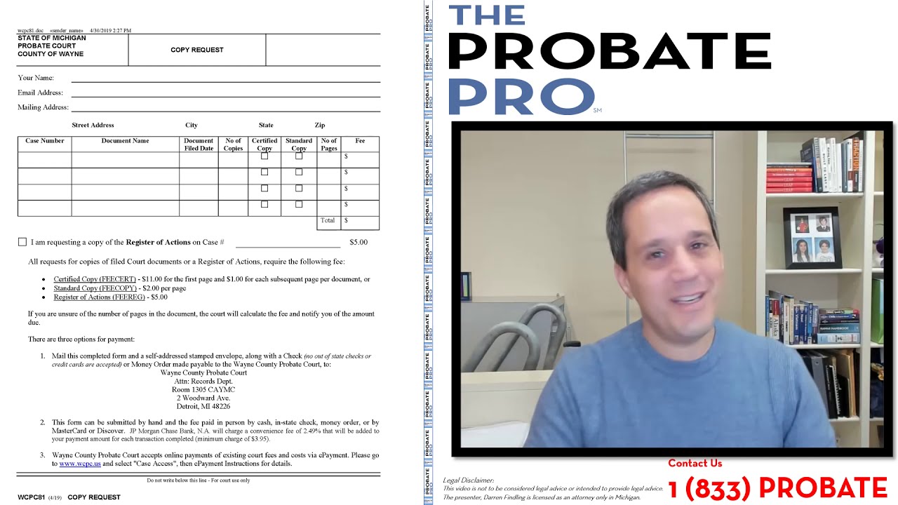 Wayne County Probate Court  - Copy Request #theprobatepro #probate #waynecounty #probateattorney