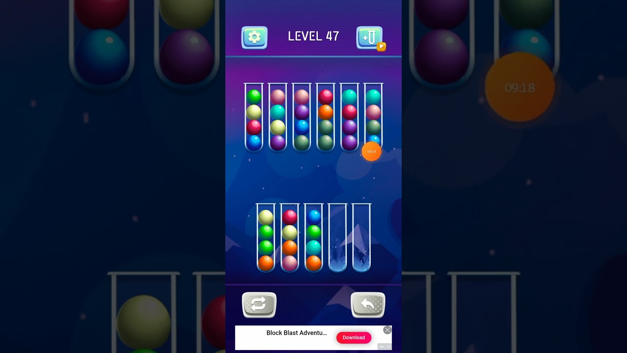 How to complete Easily 40 to 50 Level ball sort color sort Game Latest tricks 2023