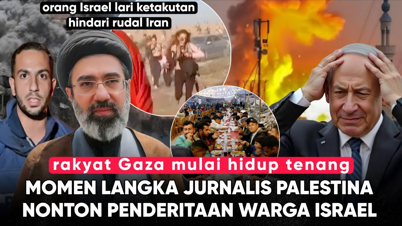 Jurnalis Palestina Jadi Saksi Warga Israel Dikejar RUDAL! GAZA Puas Israel Hancur” Iran Menolak Dama