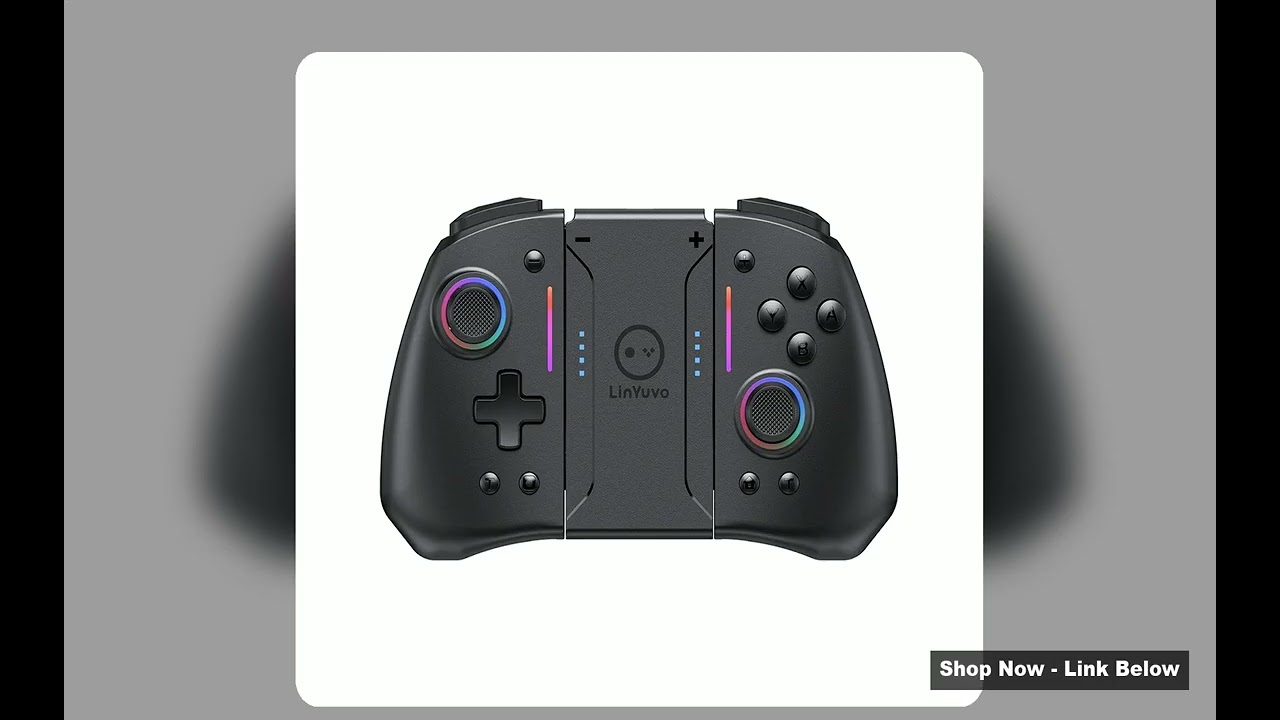 LinYuvo KS42 Meteor Light Wireless Joypad with 8 Color RGB Lights for SwitchLiteOLED with Programmab
