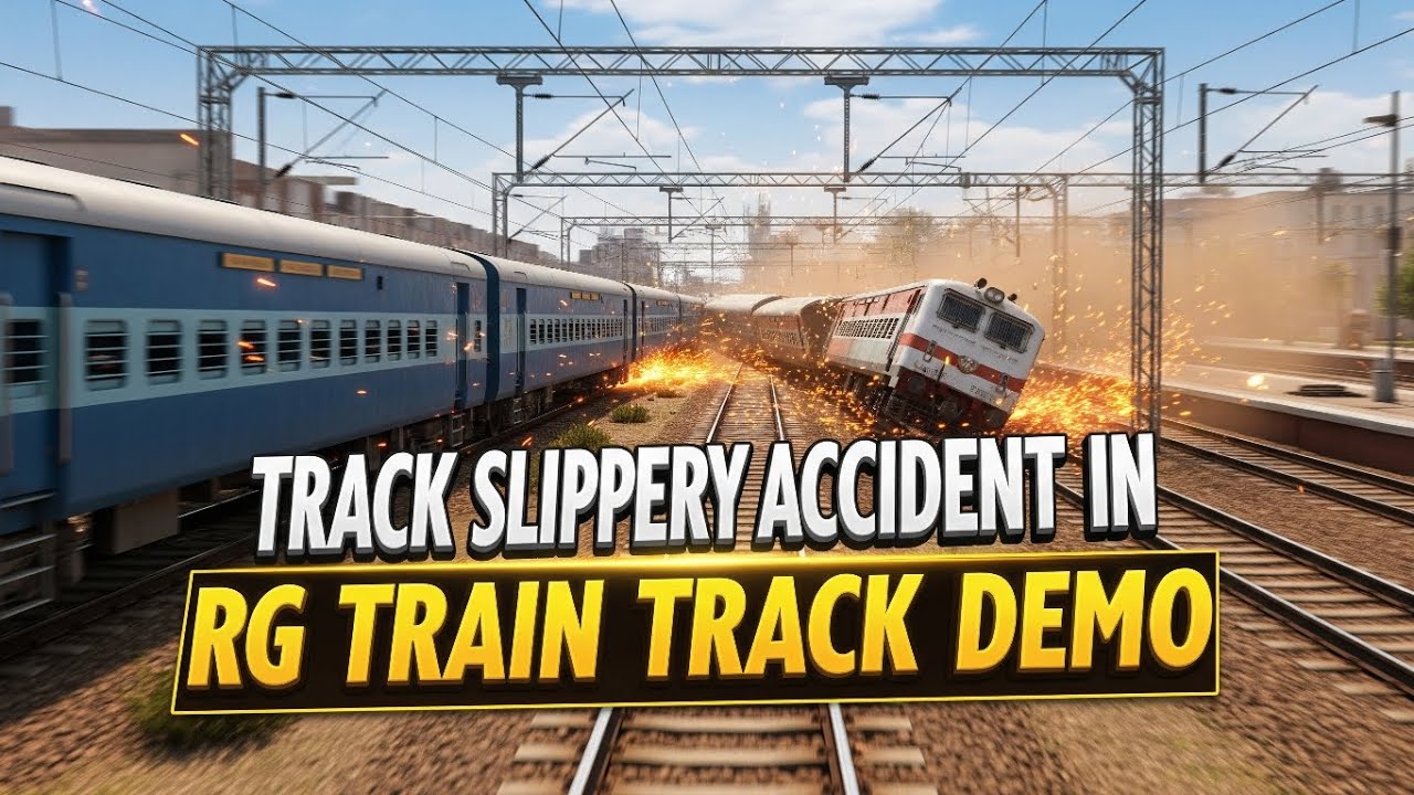 TRACK SLIPPERY 😧 ACCIDENT IN RG TRAIN TECH DEMO ! Atharv Gamerz44