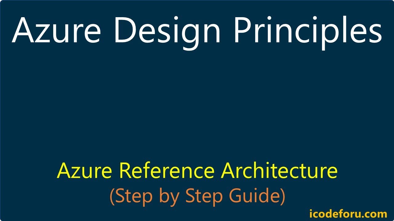 Chapter-3: Azure Architecture Design Principles