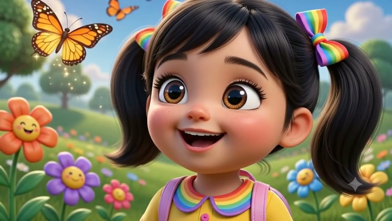 🌈 Raanvi & The Rainbow Butterfly 🦋 | Kids Story | Wonderaanvi