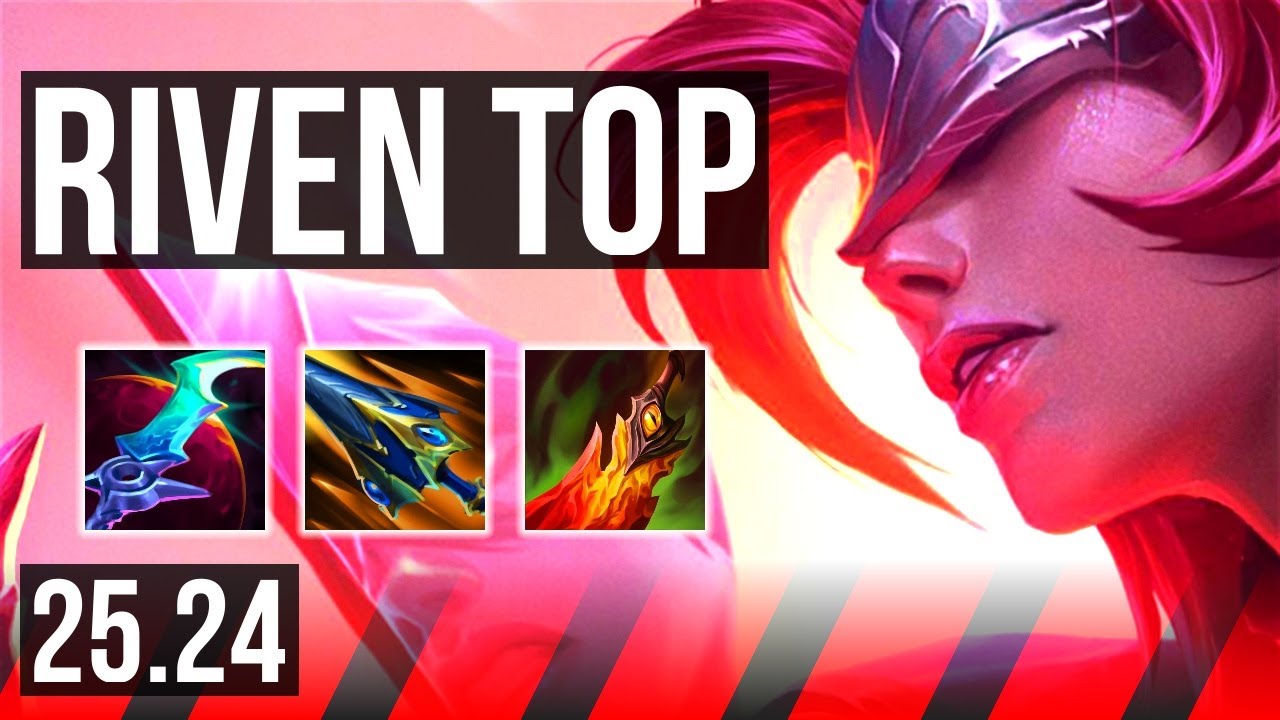 RIVEN vs FIORA (TOP) | Good KDA: 24/1/2, 47K damage | KR Master | 25.24