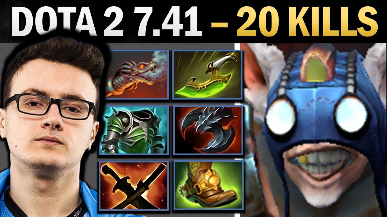 Meepo в Dota 2, версия 7.41, с Satanic и Bearing &mdash; геймплей Dota.